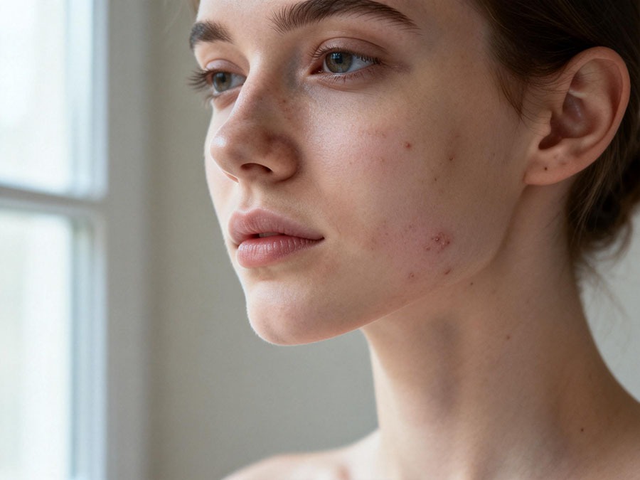 L’acné peut refléter un déséquilibre hormonal et nerveux.
